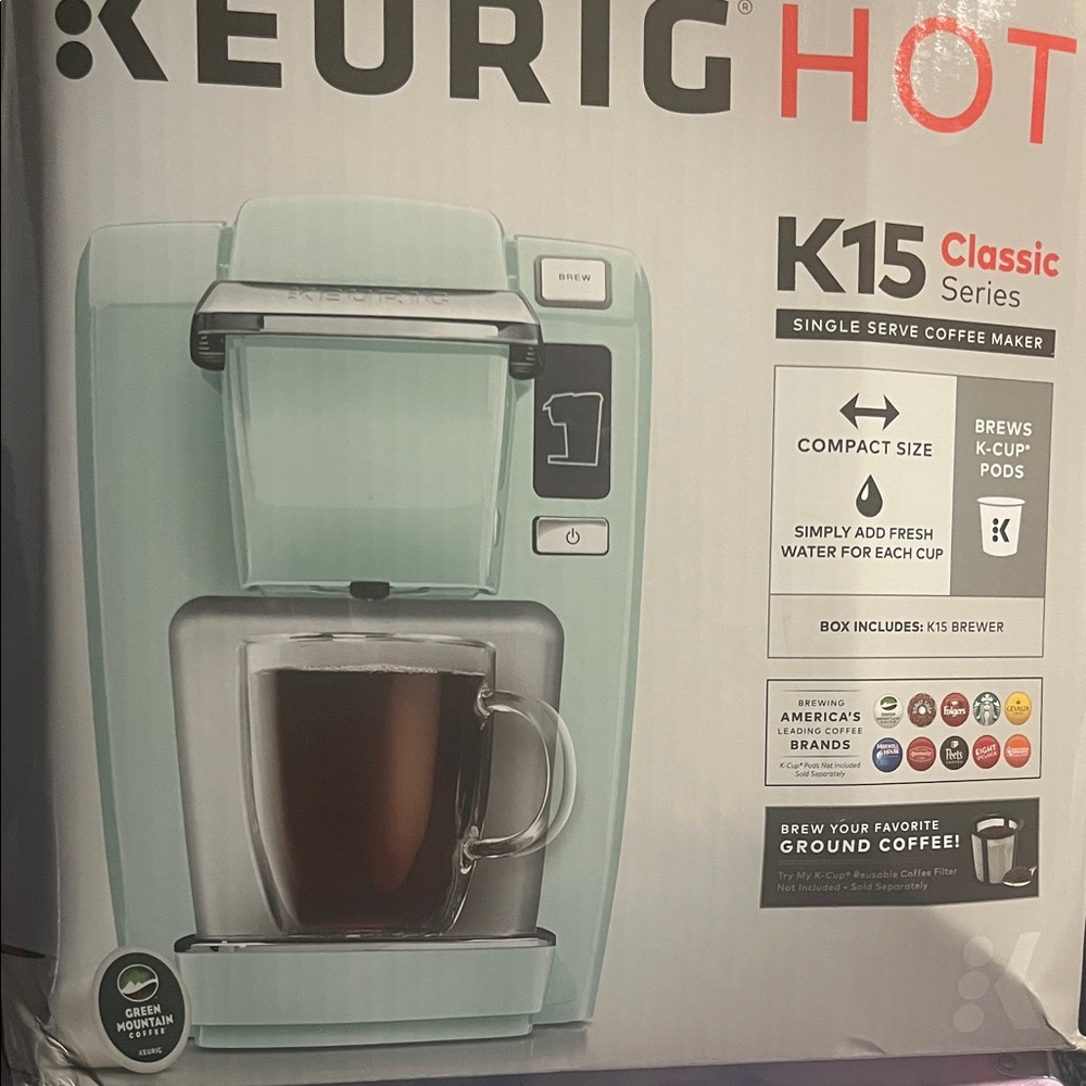 Keurig K15 Classic Series Coffee Maker - Mint Green
